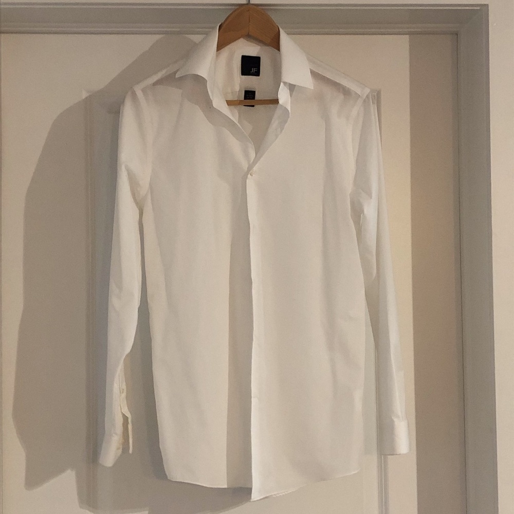 J. Ferrar White Button Down Shirt